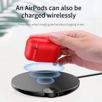 Wholesale AirPods Wireless Charging Cover Skin Silicone Protective Case for Airpods (Red)